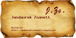 Jandaurek Zsanett névjegykártya
